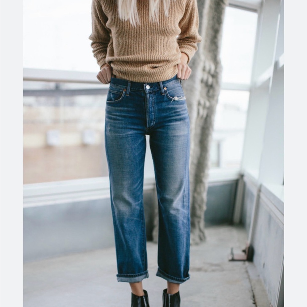 Citizens Of Humanity Blue Straight Leg Jeans